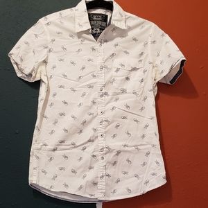 Peace short sleeve button down